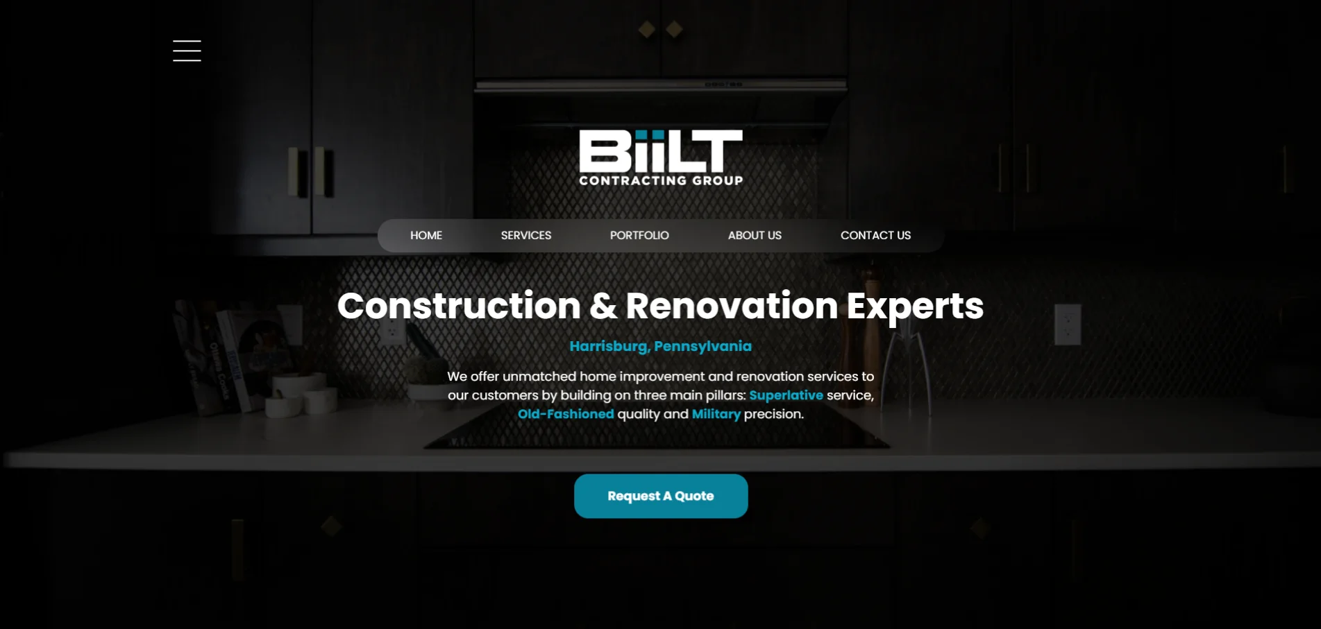 Biilt website – professional design for a construction and renovation contracting group